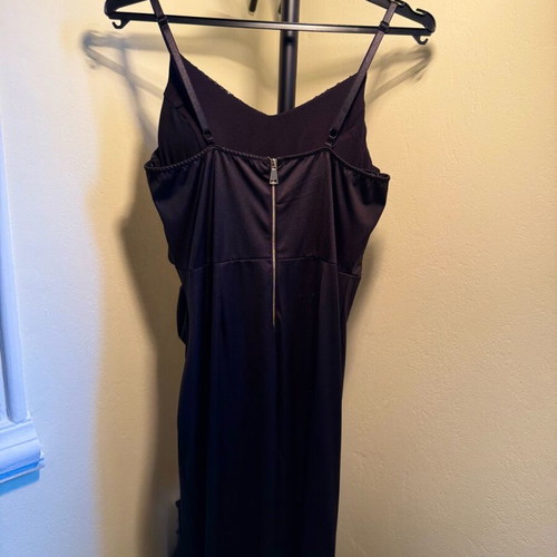 Celestino evening dress like new, black with neckline detail and side slit
