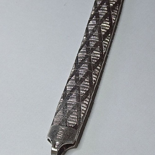 Italian 925 Silver Bracelet like new, 18 cm, embossed snake skin design