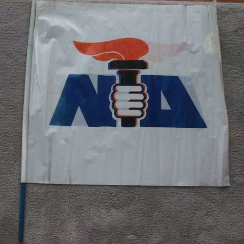 Vintage New Democracy Flag used, 56 x 50 cm