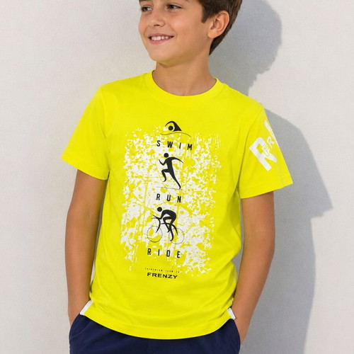 FRENZY Boys' Yellow T-shirt No 10, New, Short Sleeve