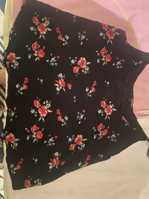 Summer blouse floral design with straps used, size L