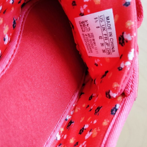 Adidas Neo red ballerina shoes size 42 like new