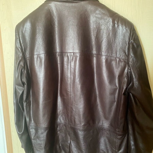 Leather jacket dark brown like new