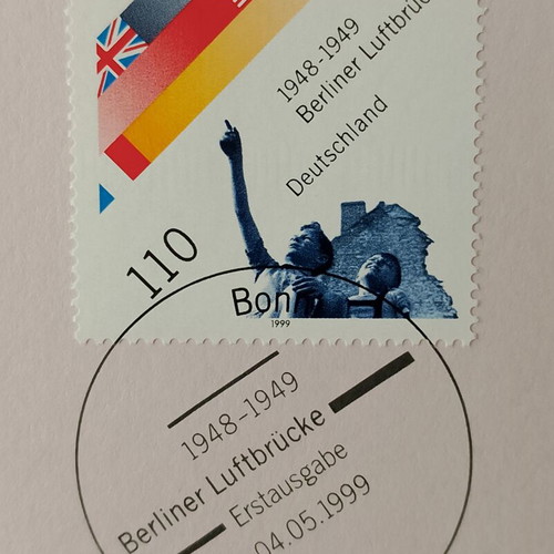 German stamps 1999 first day cover Bonn, mint block of four