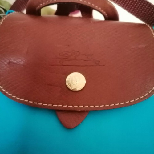 Longchamp le pliage backpack used blue turquoise