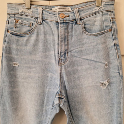 Stradivarius high-waist light blue jeans like new S/M