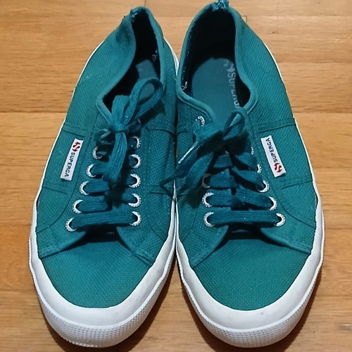 Superga 2750-Cotu Classic women's canvas sneakers used, size 40, green