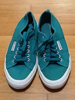 Superga 2750-Cotu Classic women's canvas sneakers used, size 40, green