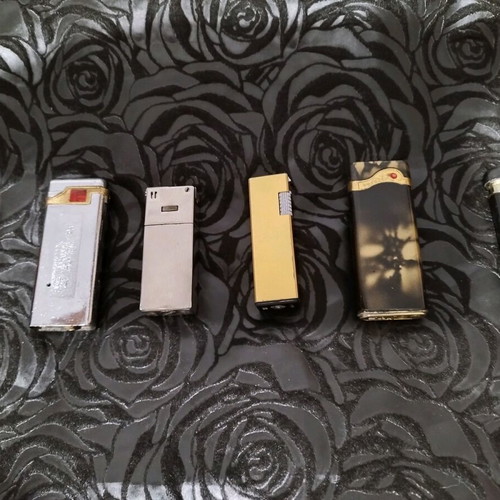 Vintage lighters used, set of 6 pieces