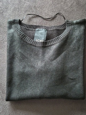 Knitted metallic black blouse, 3/4 sleeve, like new, loose fit for small