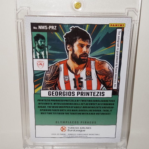 Donruss Euroleague NET Marvels 2024-25 Georgios Printezis Signed Card new