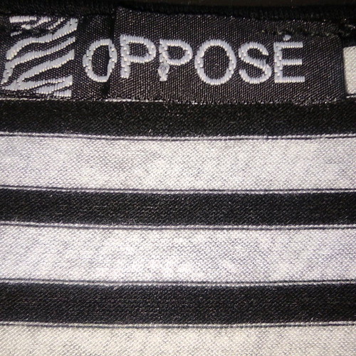 Opposé Black and White Striped Babydoll Dress Tunic Like New