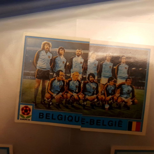 Euro 1980 Panini stickers used, pack of 14 without backs