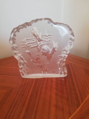 Crystal embossed decoration with two deer like new