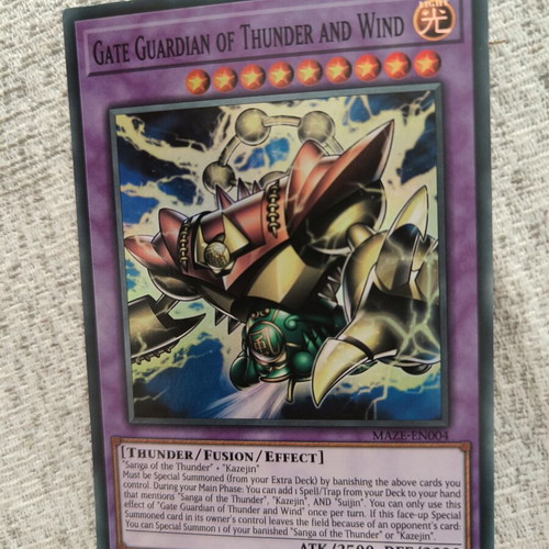 Yu-Gi-Oh Gate Guardian of Thunder and Wind Super Rare card like new