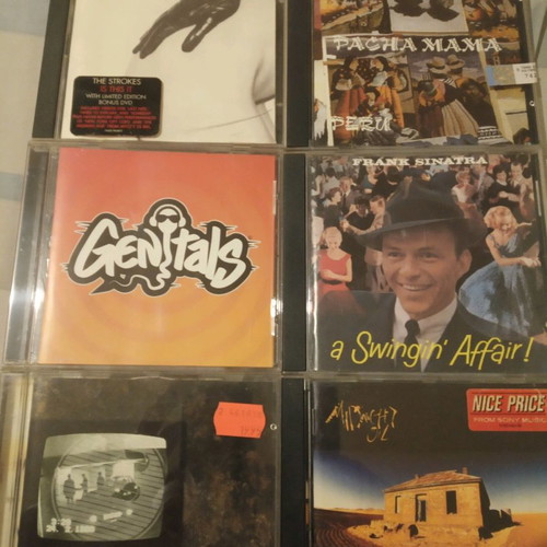 CDs used, many and various, rock genre