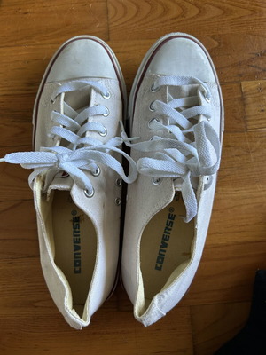 Converse sneakers size 46 used, white and beige
