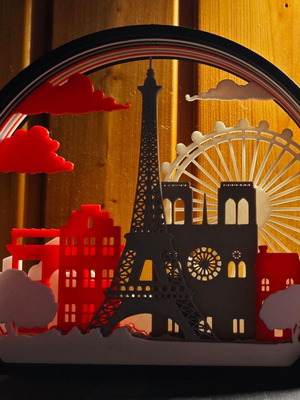 Shadowbox Paris decoration new with layered design