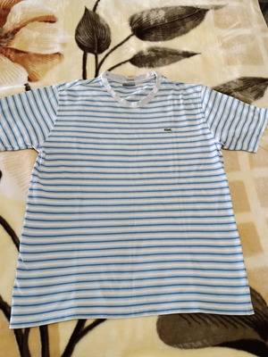 Lacoste ανδρική ριγέ μπλούζα σε μπλε και λευκό, μέγεθος L