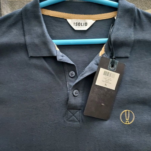 Solid polo shirt XL new with tags blue