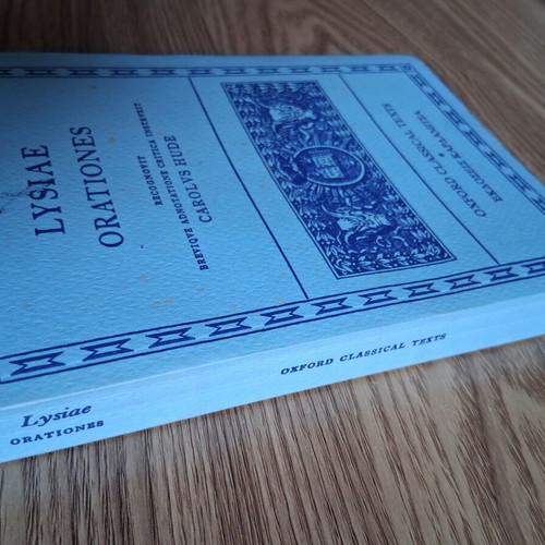 Lysiae Orationes Oxford Classical Texts book