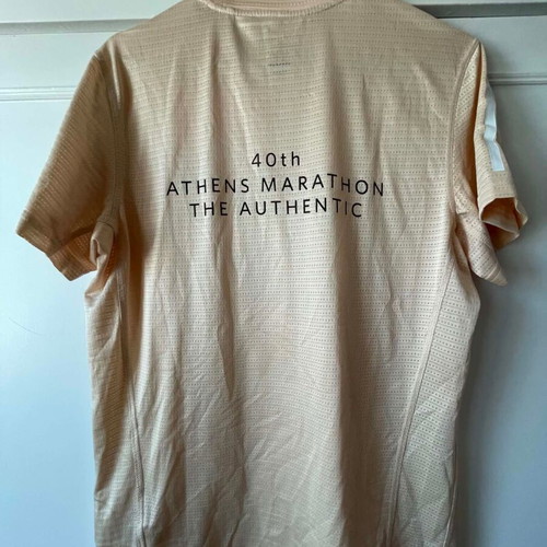Athens Marathon Official Women's Medium Shirt new, gold beige