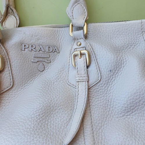 Prada shoulder bag refurbished, white color