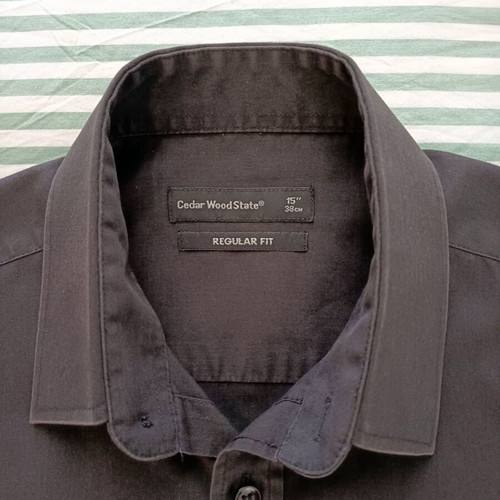Cedarwood men's black short-sleeve shirt like new, size M