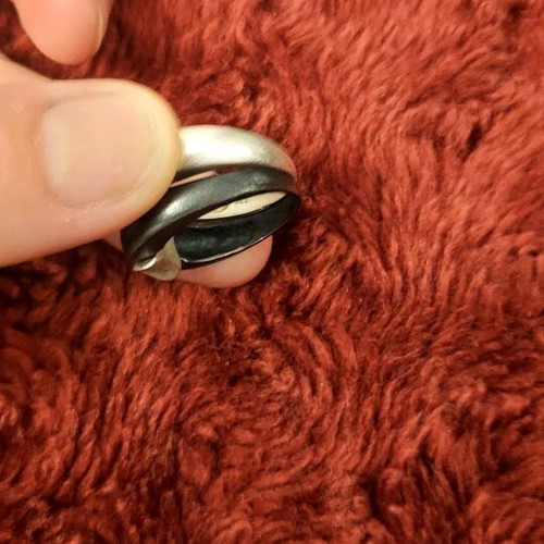 Silver double ring 925