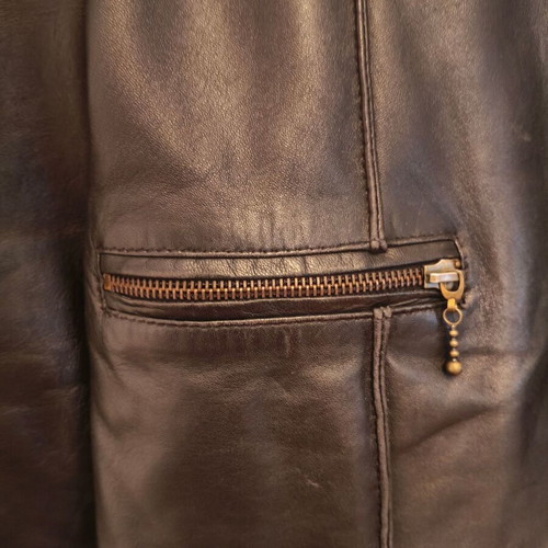Leather women's jacket like new, size L, black