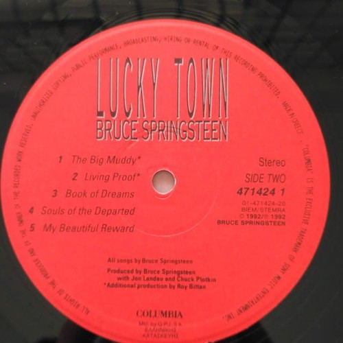 Bruce Springsteen Lucky Town LP vinyl 33rpm Greek release 1992