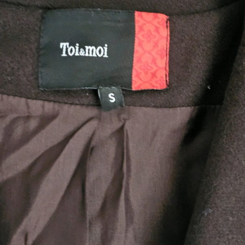 Toi Moi midi coat dark brown wool like new