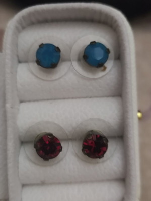 Dimitriadis earrings with natural stones, two pairs