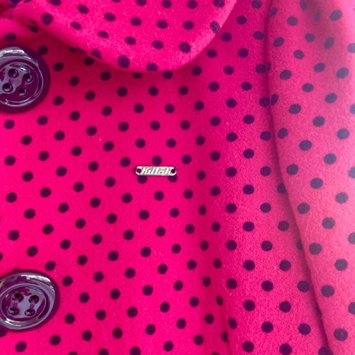 Light fuchsia polka dot coat Killah small new