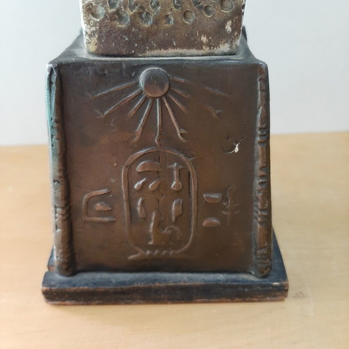 Bronze bust of Nefertiti used with Egyptian Revival base