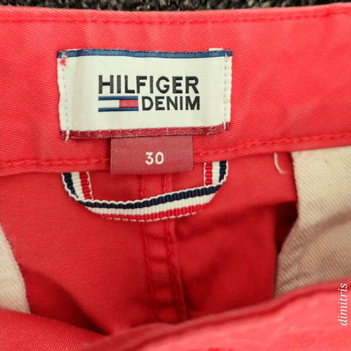 Tommy Hilfiger bermuda shorts used, coral red, no 30