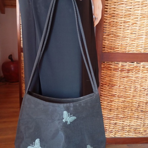 Mango handbag used with shoulder strap and gift pouch white beige