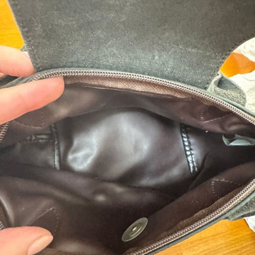 Longchamp Le Pliage small tote bag used, brown handles