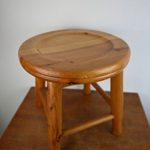Wooden stool vintage, used, 30 cm height