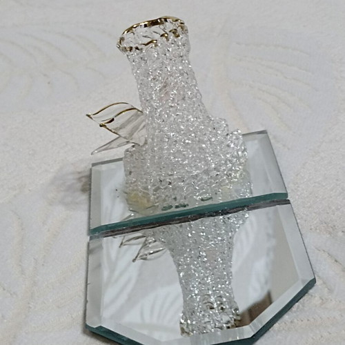 Glass decorative jar with mirror, like new