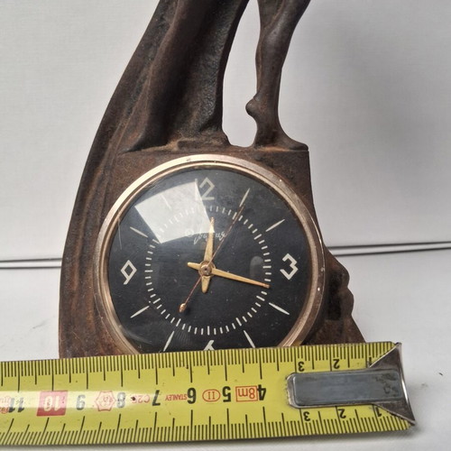 Ballet cast iron sculpture 1965,7 USSR used with working clock