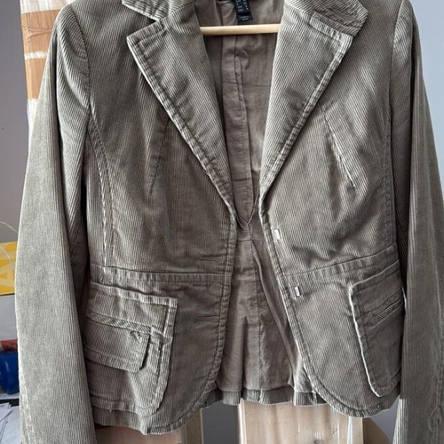 Corduroy women's jacket Mango green like new size M
