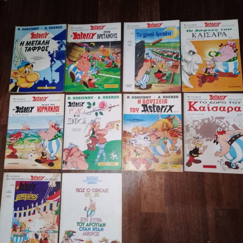 Pack of 33 comics Asterix, Iznogoud, Lucky Luke, Tintin, Cousteau, Mavrogenis used