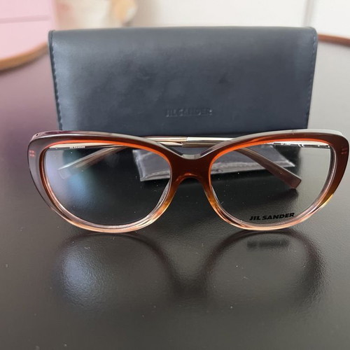 Jil Sander prescription eyeglass frames new, beige and brown