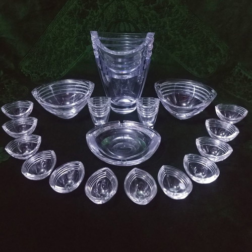 Rogaska Azar collection used full lead crystal 18 pieces