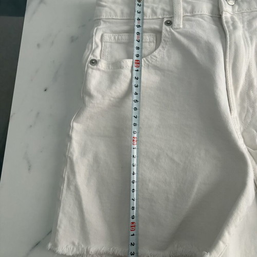 H&M λευκά τζιν σορτς μεταχειρισμένα, μέγεθος 38, στενή γραμμή