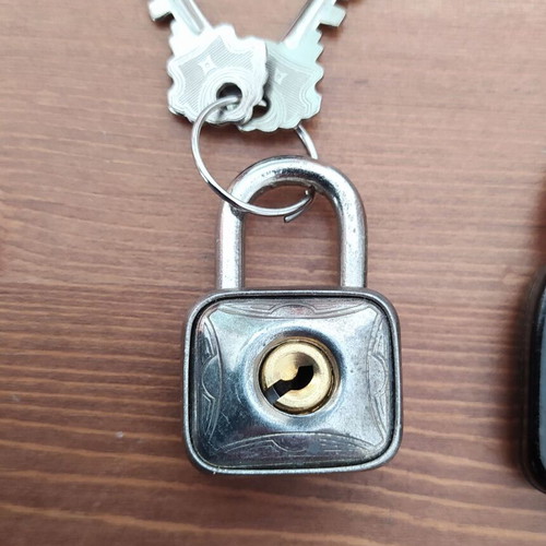 4 German padlocks ABUS, GESCH, DELTA, VOLM like new, 1930s
