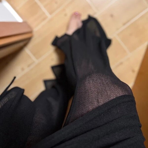 Fashion Nova black palazzo pants with inner shorts, XL-XXL