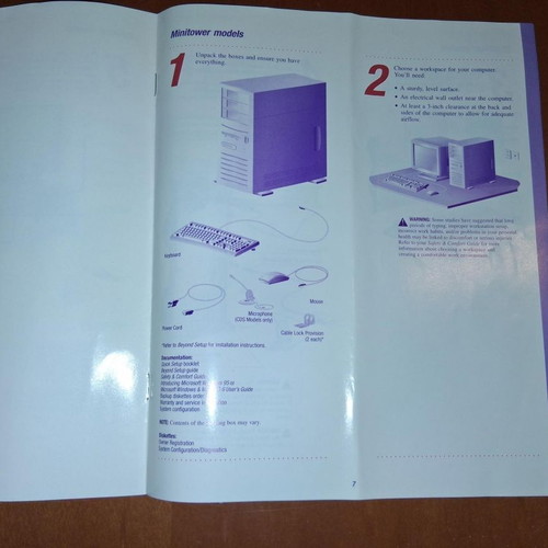 Compaq Quick Setup manual used