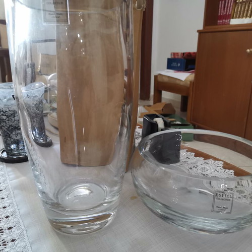 Espiel Collection Hand Made Crystal Vases Set of 2 Like New